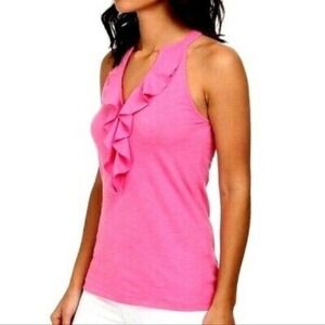NWT Lilly Pulitzer Shay Top, 100% Pima Cotton, Hotty Pink, Size Small